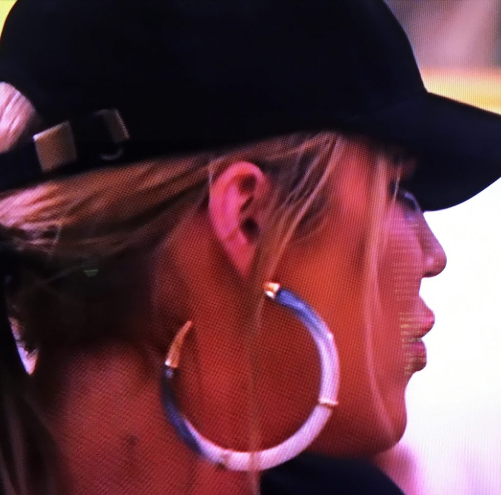 Khloe Kardashian Ombre Hoop Horn Earrings