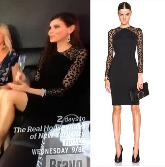 Heather Dubrows Black Sheer Sleeve STella McCartney Leopard Dress