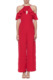 Mustard Seed Red Ruffle Jumpsuit