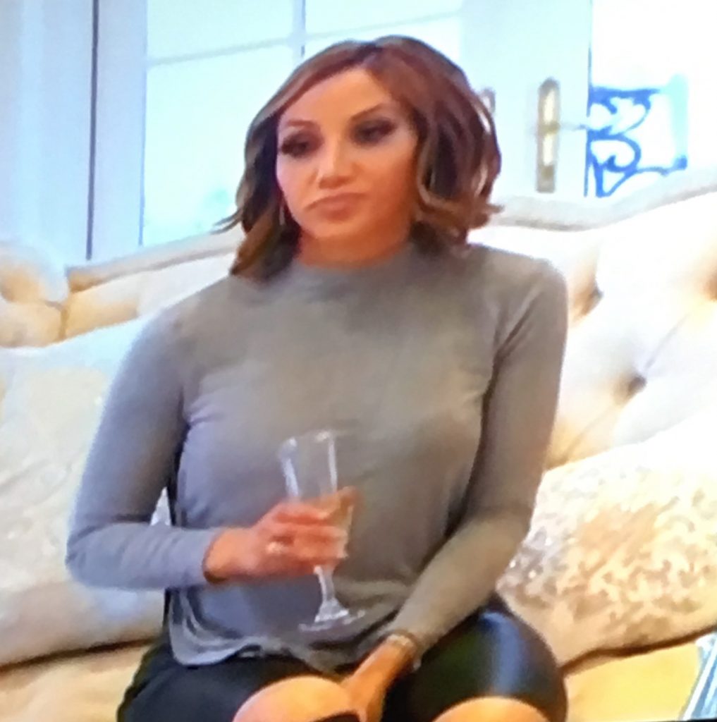 Melissa Gorga's Leather Cut Out Leggings Season 7 Episode 10 of the Real Housewives of New Jersey