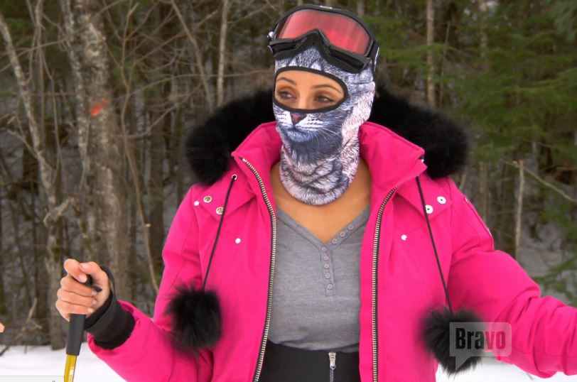 Melisa gorga's hot pink ski jacket with black fur
