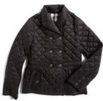 burberry quilted double breasted black jacket