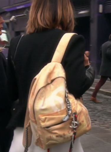 Tan Chanel Graffiti Backpack