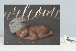 Foil Pressed Birth Announcements by Minted