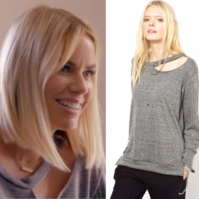 Caroline Stanbury's Grey Cut Out Sweatshirt