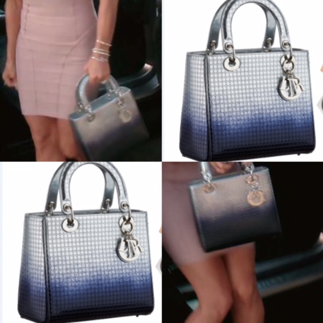 Kyle Richards' Silver and Blue Ombre' Purse