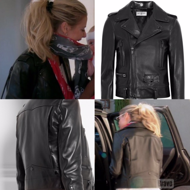 Dorit Kemsley's Black Leather Moto Jacket 