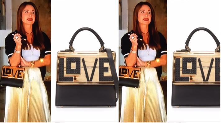 Kyle Richards' Black and Gold Love Purse
