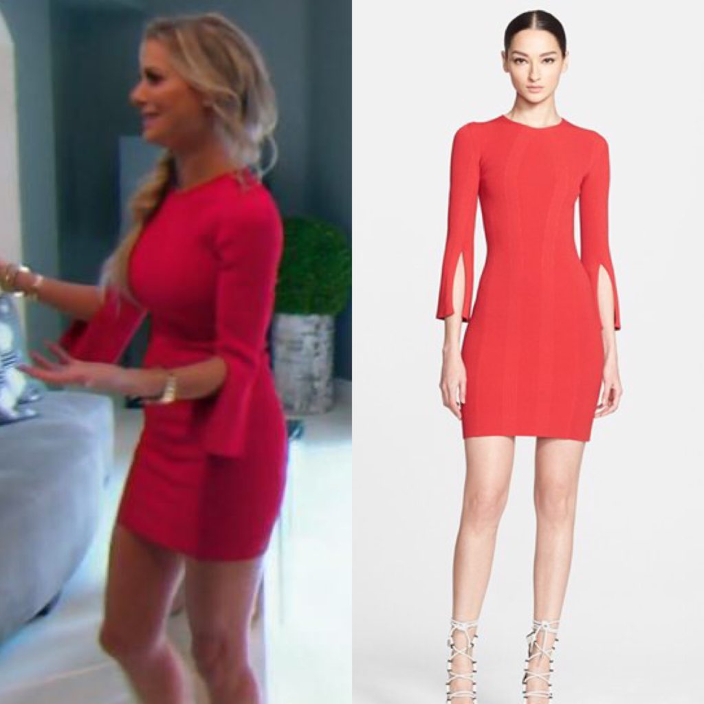 Dorit Kemsley's Red Slit Sleeve Dress 