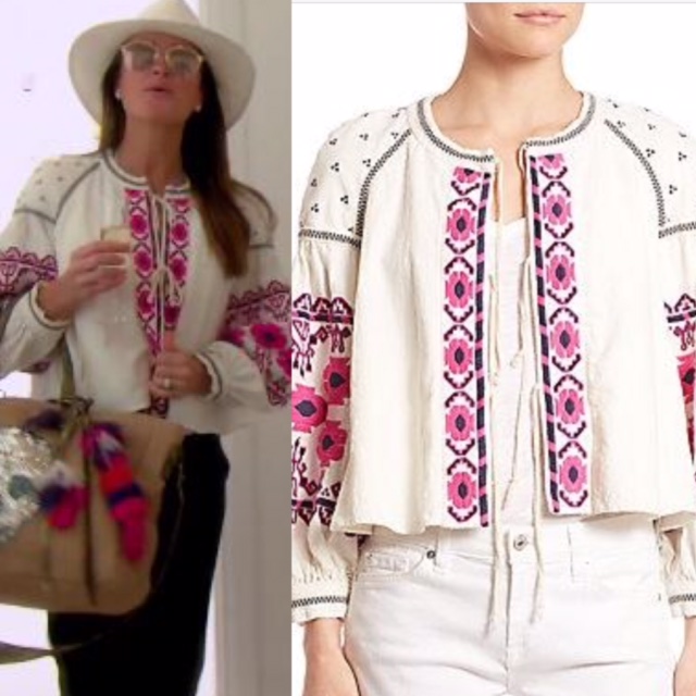 Kyle Richards' beaded jacket with red embroidery 