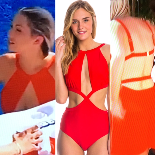 Stassi Schroeder's Red Cut Out Bathing Suit