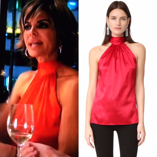 Lisa Rinna's Red Silk Halter Top