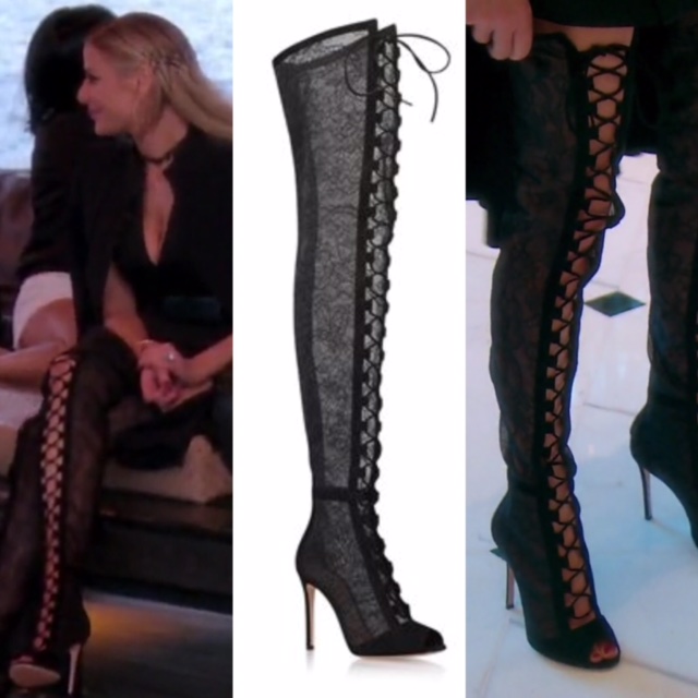 Dorit Kemsley's Lace Up Over the Knee Boots