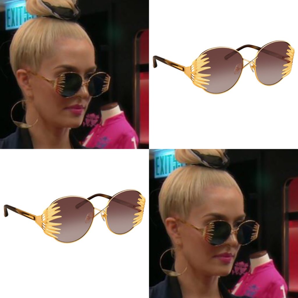 Erika Girardi's Gold & Black Circle Sunglasses