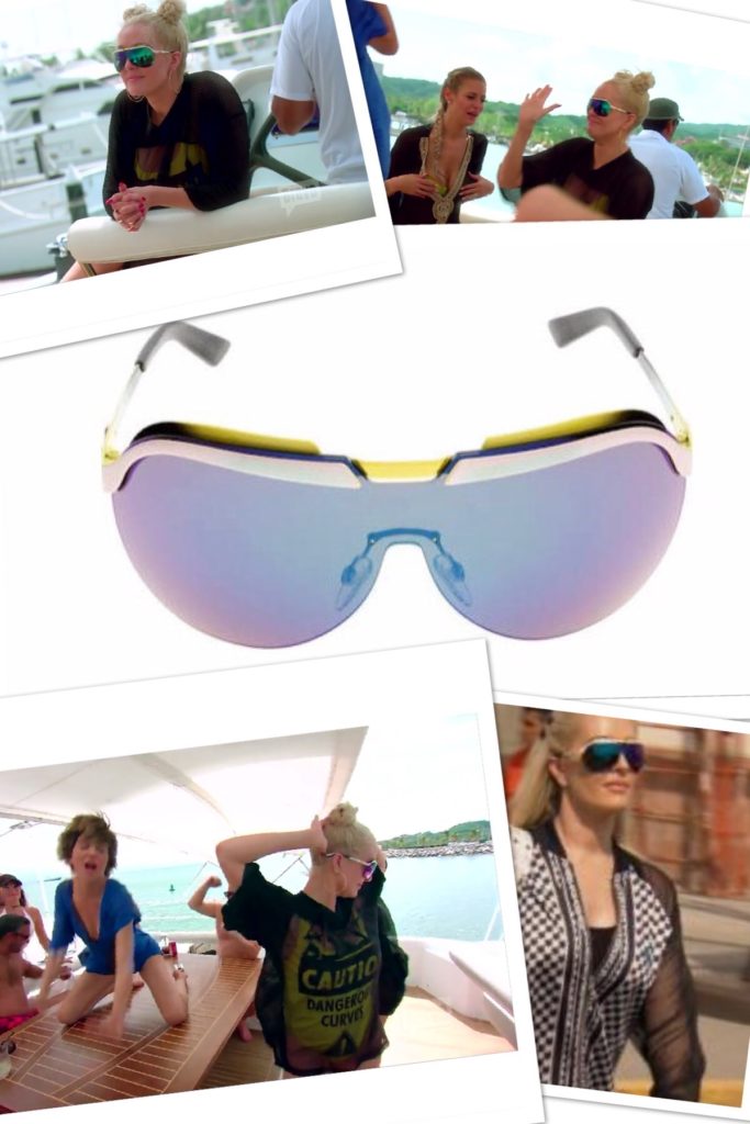 Erika Jayne Girardi's Blue Mirrored Sunglasses