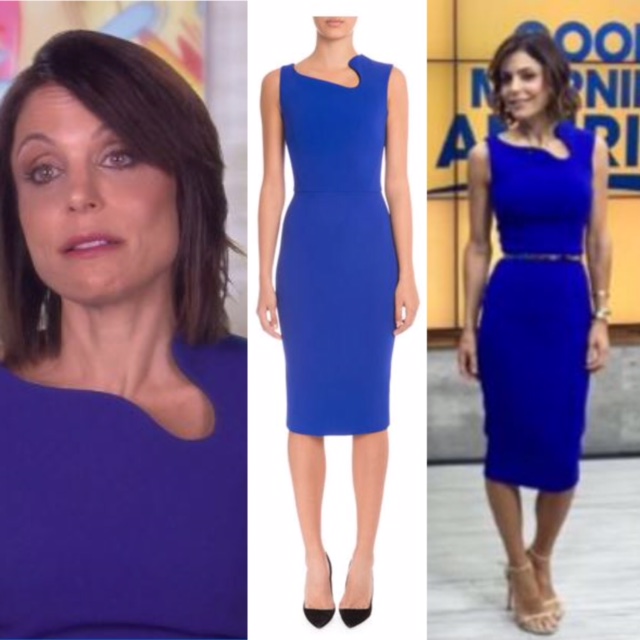 Bethenny Frankels' Cobalt Blue Cutout Interview Dress