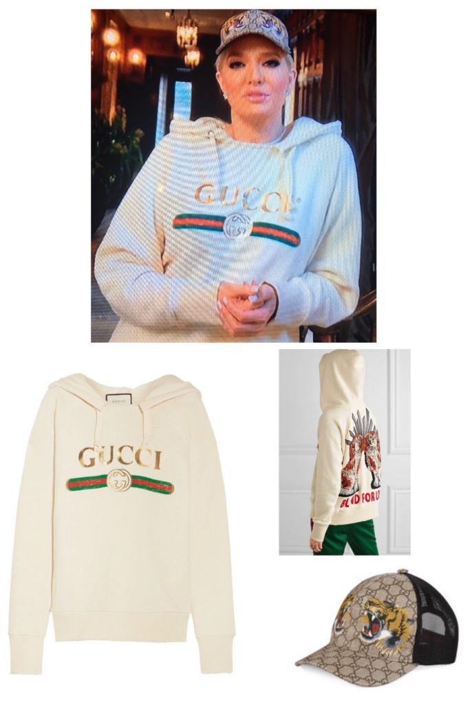 Erika Girardi's Gucci Hooded Sweatshirt and Hat