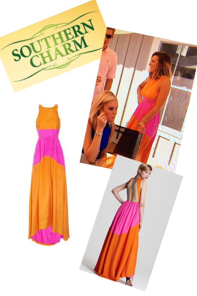 Chelsea Meissner's Pink and Orange Maxi Dress