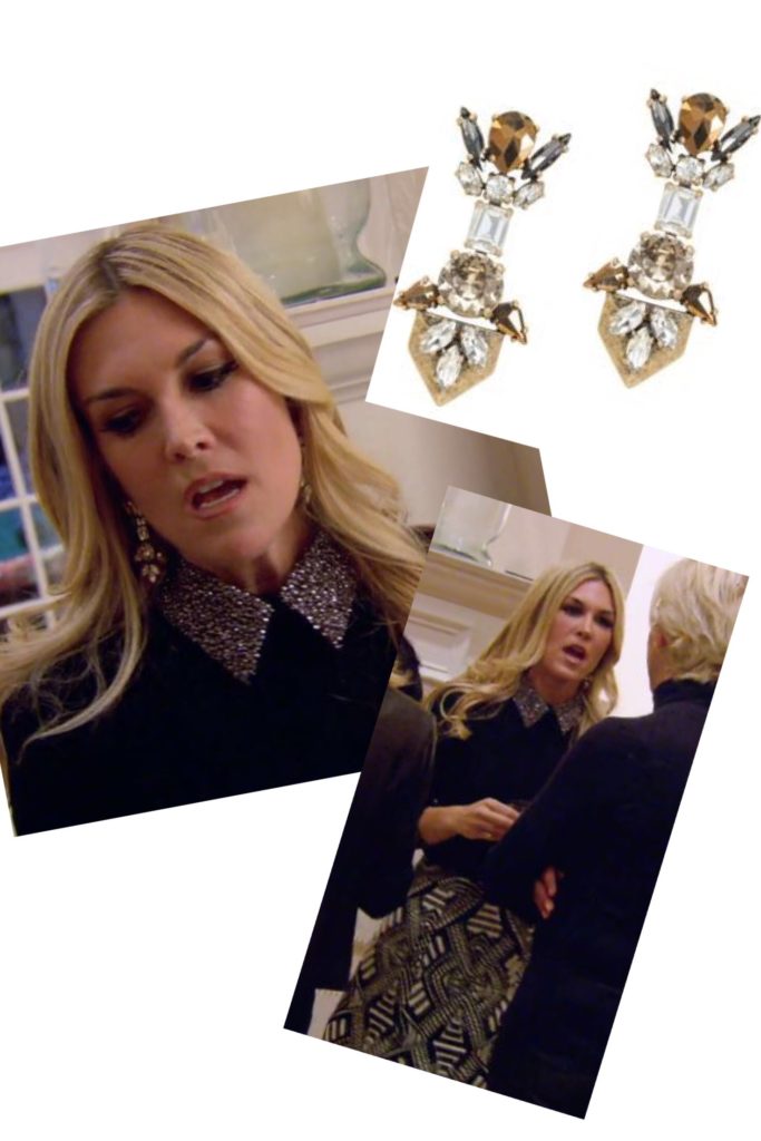 Tinsley Mortimer's Yellow & Clear Crystal Earrings