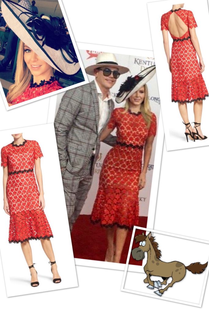 Ariana Madix's Red Lace Kentucky Derby Dress