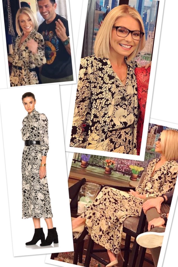 Kelly Ripa's Floral Print Dress by Saint Laurent Live with Kelly and Ryan 