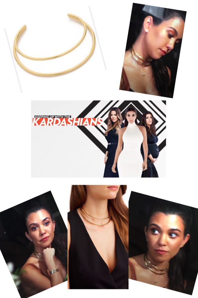 Kourtney Kardashian's Gold Double Collar Necklace