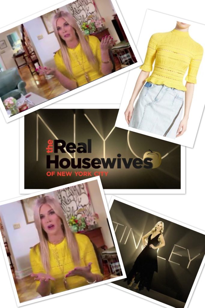 TInsley Mortimer Yellow Pointelle Top