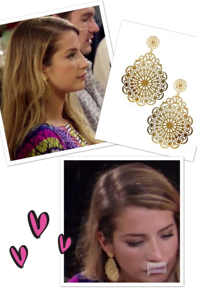 Naomie Olindo wearing the Lisi Lerch Holly Gold Filigree Earrings