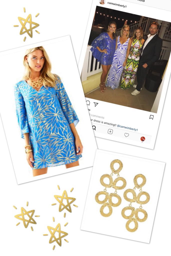 Cameran Eubanks wearing a Blue and Silver Lilly Pulitzer Dress