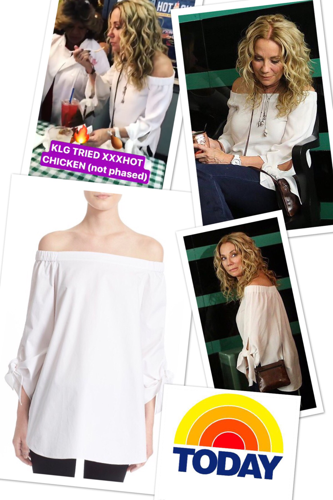 Kathy Lee Gifford's White Off The Shoulder Blouse On The Today Show