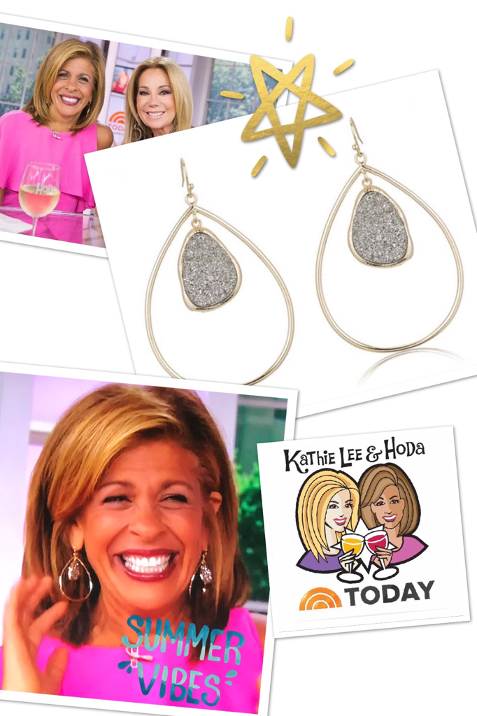 Hoda Kotb's Druzy Drop Earrings on the Today Show