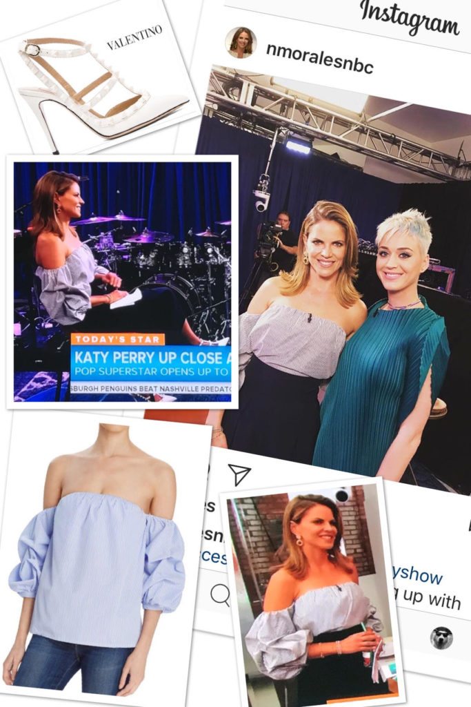 Natalie Morales' Off The Shoulder Puffy Sleeve Top On The Today Show