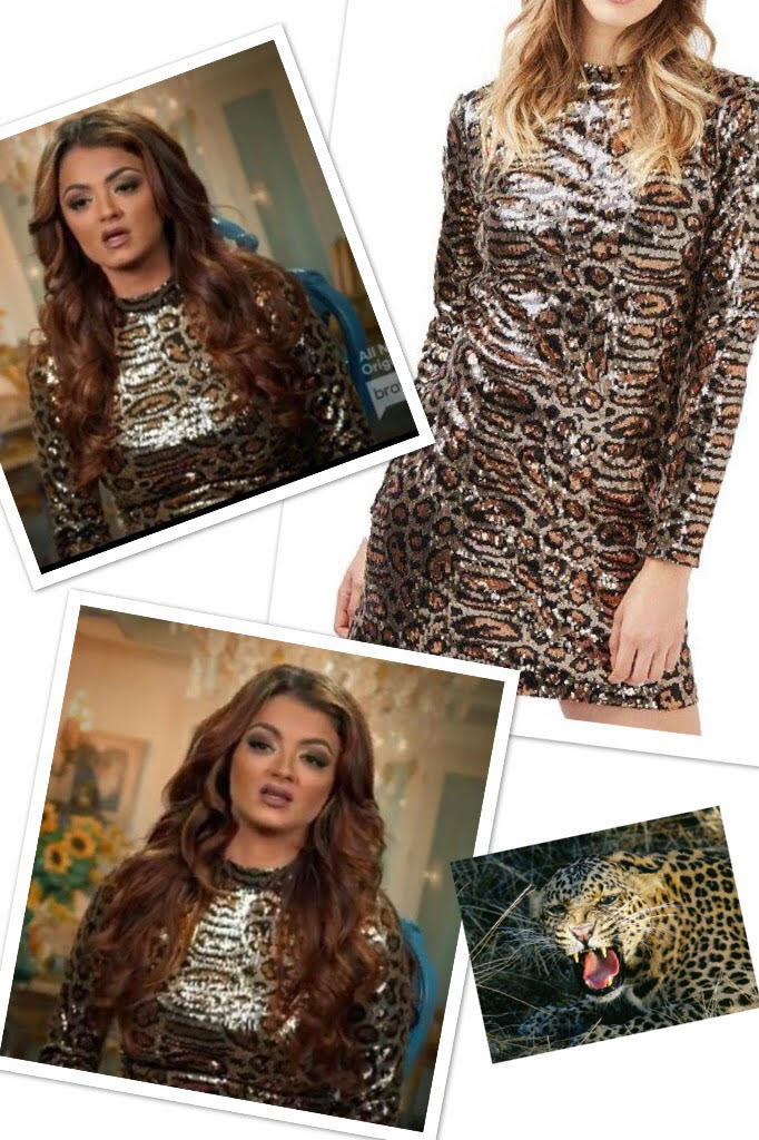Golnesa GG Gharachedaghi's Leopard Sequin Dress