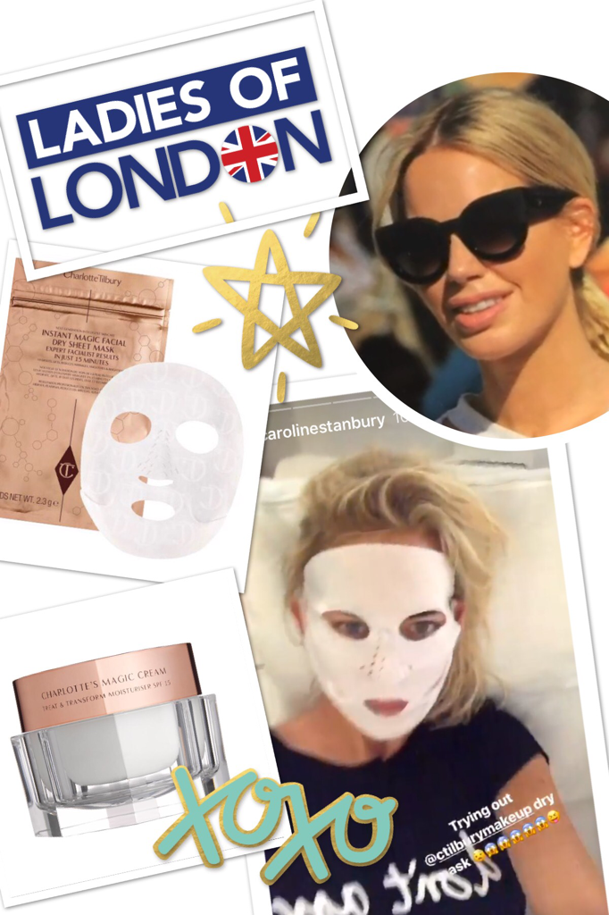 Caroline Stanbury's Face Mask on Instagram