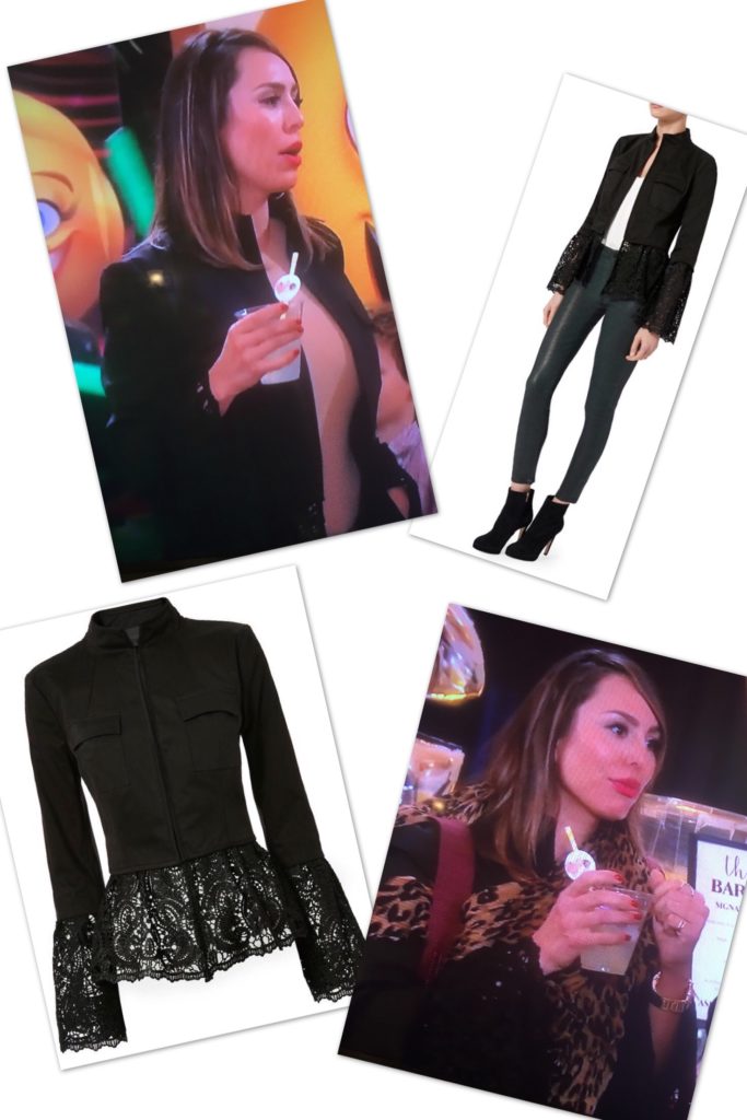 Kelly Dodd wearing a Black Lace Trim Jacket at Lydia's Son's Birthday Party