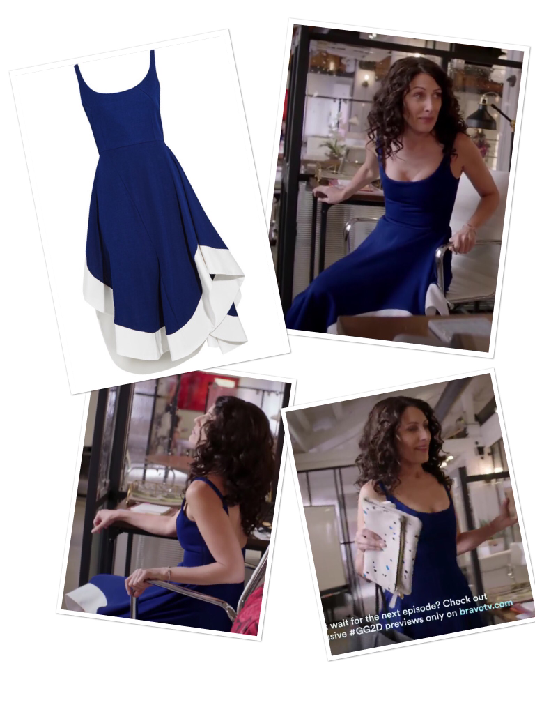 Abby McCarthy's Blue Asymmetrical Dress
