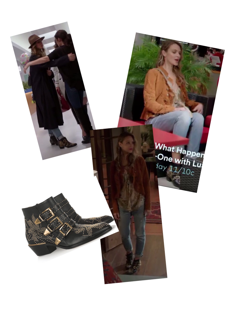 Phoebe's Black and Gold Studded Boots