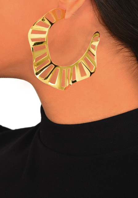 Abby McCarthy's Gold Ruffle Earrings