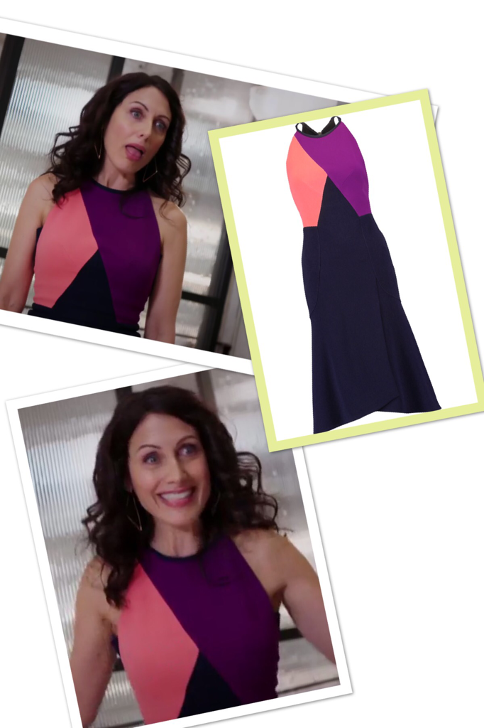 Abby McCarthy's Purple Colorblock Dress 