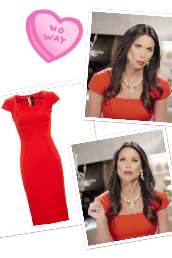 LeeAnne Locken's Red Short Sleeve Interview Dress 