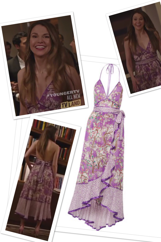 Liza Miller's Purple Halter Wrap Dress