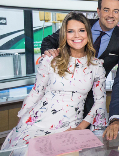 Savannah Guthrie's White Floral Dress on Today