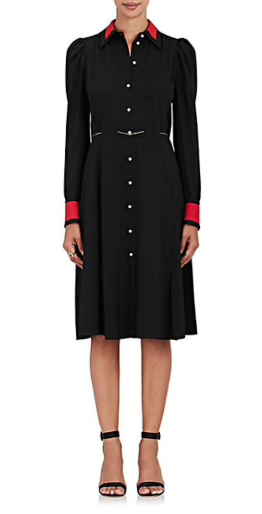 Savannah Guthrie's Black and Red Button Down Chain Detail Dress | Big ...