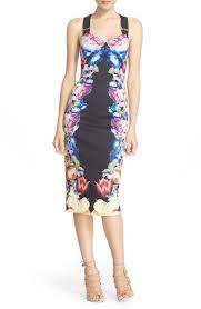 Lydia McLaughlin's Black Floral Midi Dress by Ted Baker