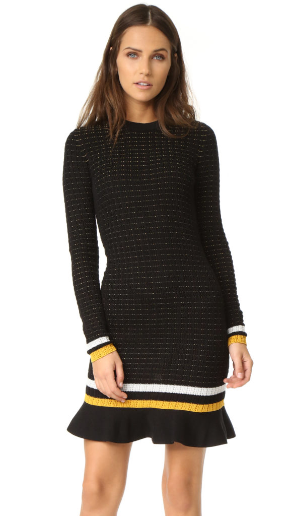 Kelly Dodd's Black Long Sweater Dress