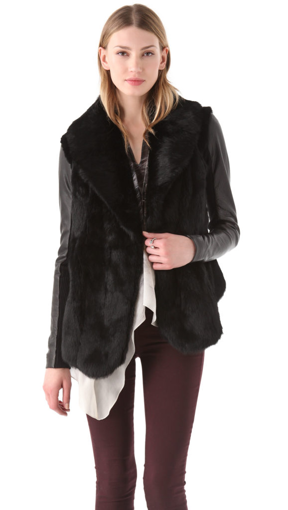 Lydia McLaughlin's Leather Sleeve Fur Jacket