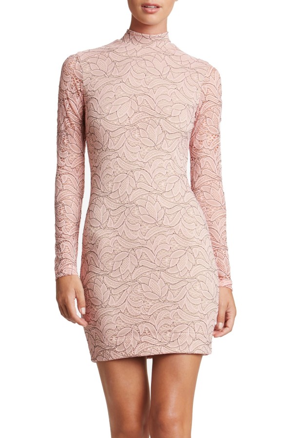 Melissa Gorga's Pink Lace Long Sleeve Dress