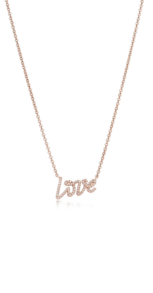 Sheree Whitfield's Diamond Rose Gold Love Necklace