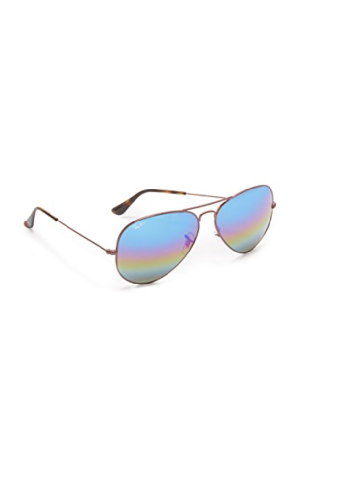 Nene Leaks' Blue Rainbow Aviator Sunglasses