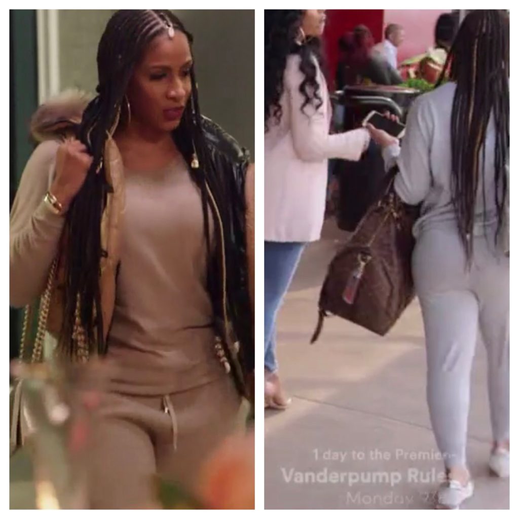 Sheree Whitfield's Sweatsuit and Shoes in San Francisco